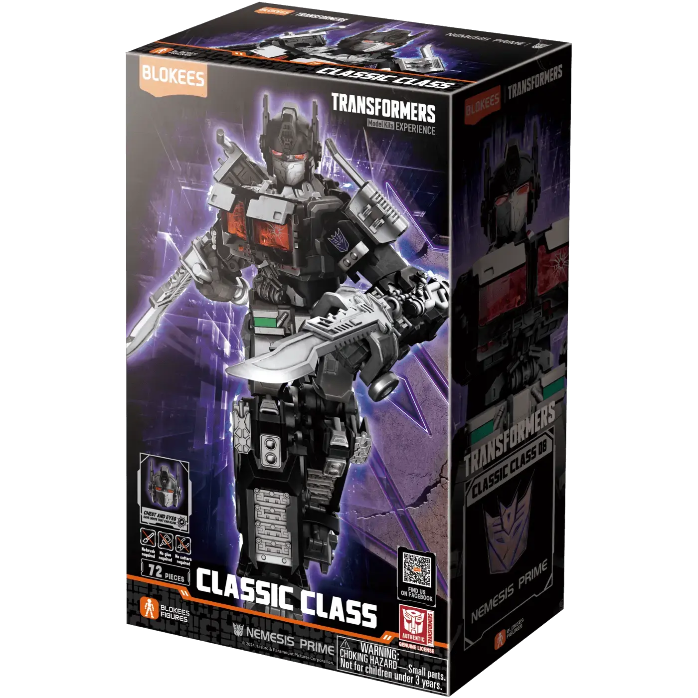 Blokees Transformers Classic Class 08 Nemesis Prime Rise of the Beasts Action Figure with Detailed Design and Playable Features