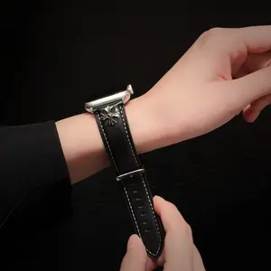 Crocodile Leather Apple Watch Band, Compatible with Apple Watch 38/40/41mm, Trendy Fashion Strap, 42/44/45/49 Mm Sizes Available