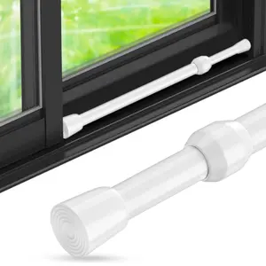 Adjustable Window Security Bar – Sliding Door Lock Stick with Rubber Tips, 15.7''–27.5'' Tension Rod, 1.2'' Diameter for Glass Doors and Windows (1 Pack)   #BudgetHomeDecor  #homeimprovement