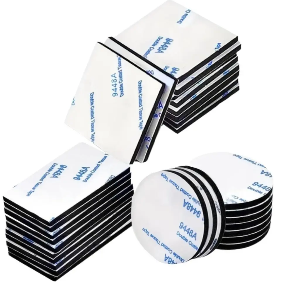 30/60/90 pcs Super strong double-sided tape, Super strong adhesion, black 3mm thick Eva foam die-cut tape, self-adhesive, waterproof, outdoor, suitable for walls, floors, doors, cars, homes and offices