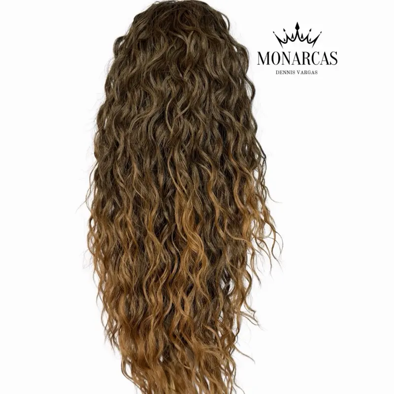 Caramel Curly Ponytail