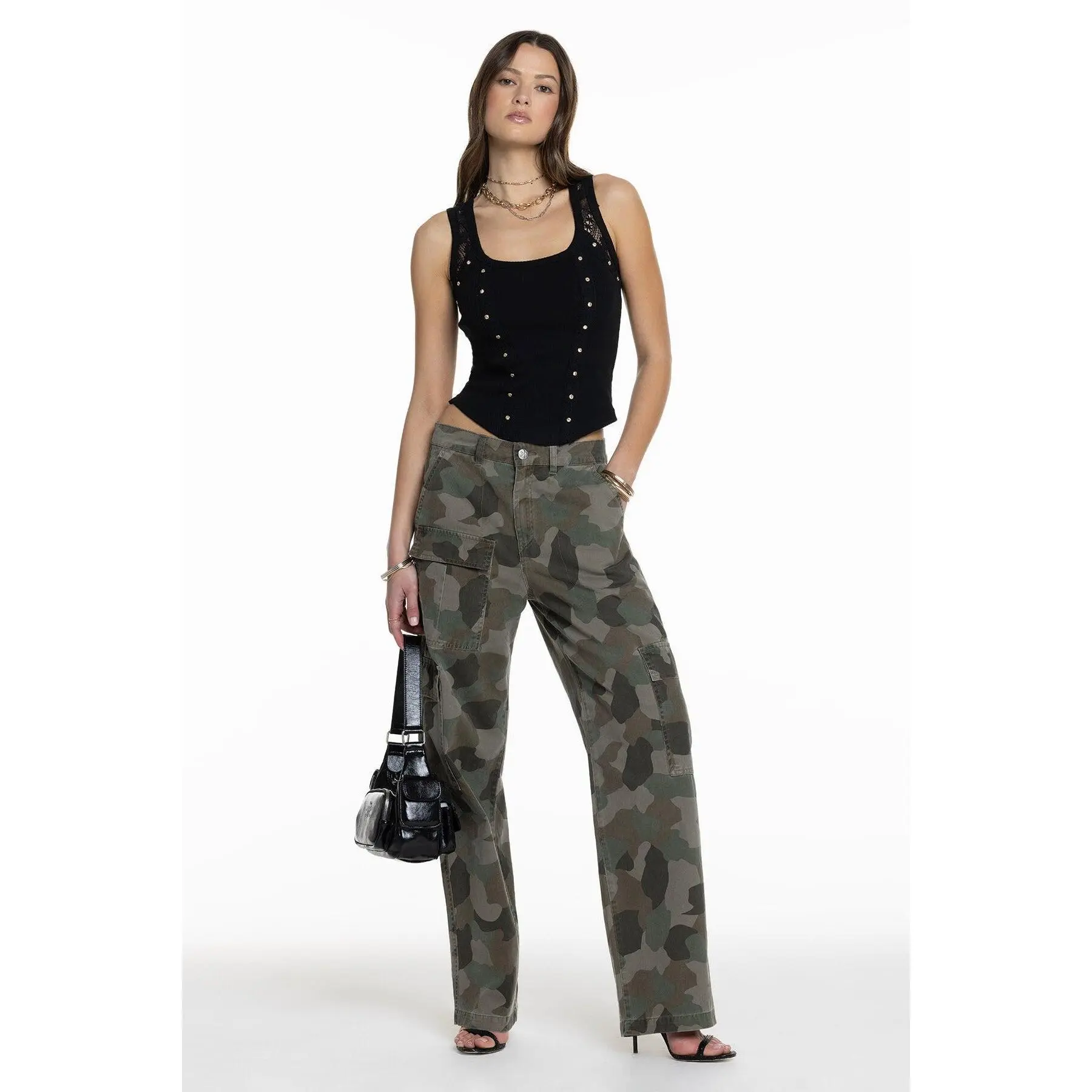 Chase Camo Baggy Wide Cargos