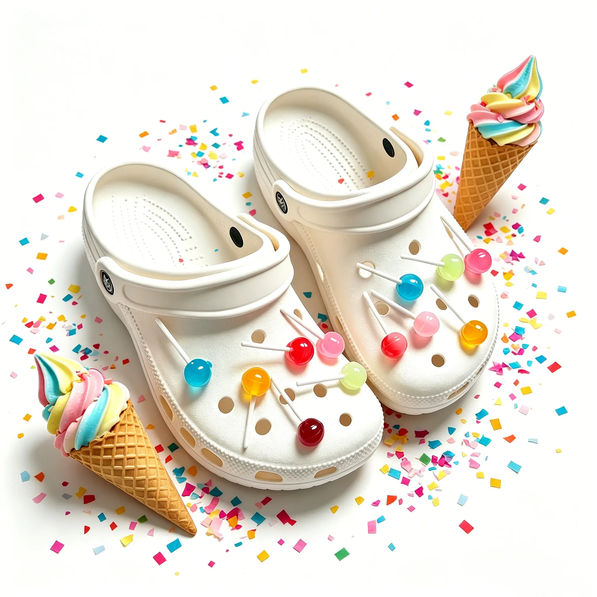 Lollipop Shoe Charms For Crocs 3D Clear Jelly Resin Pins Cute Realistic Candy Decor Charms Compatible with  Clogs Bubble Slides  Backpack Hole Accessories