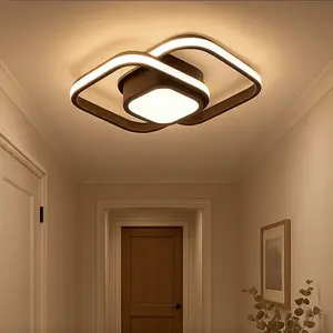 Nordic Design Square LED Ceiling Light, Indoor Decorative Light, 12w, Diameter 24cm, 3000k-6500k, for Corridor Living Room Bedroom Dining Room, Indoor Lighting