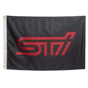 Subaru STI Flag new black red Banners Garage Outdoor Decoration Banner