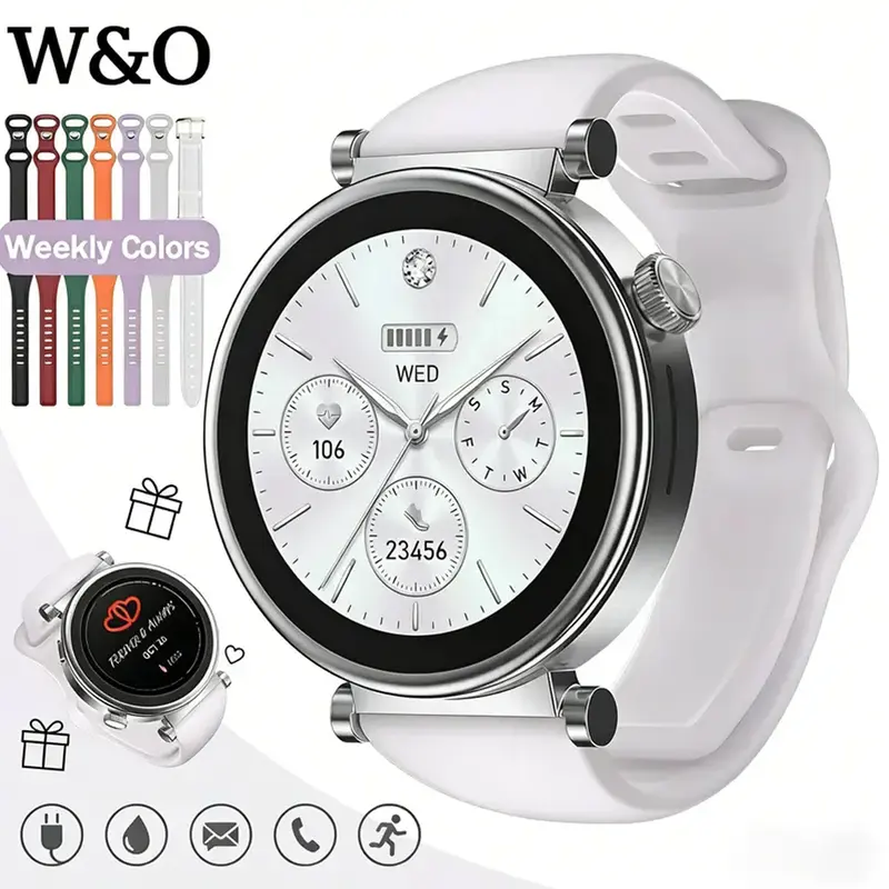 【Mother Day Gifts】2026 Smart Watch for Women, Stylish Fitness Watch & Activity Tracker, Bluetooth Call/Answer, 1.8" HD Smartwatch Compatible with iPhone/iOS, 100+ Sports Modes, IP67 Waterproof, Health Monitor, Complete Set with 7 Replacement Bands