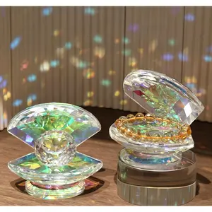 2026 New Light Luxury Crystal Ornament, Colorful Shell Butterfly Gift Decorative Ornament for Bedroom Nightstand and Vanity Table, Crystal Craft