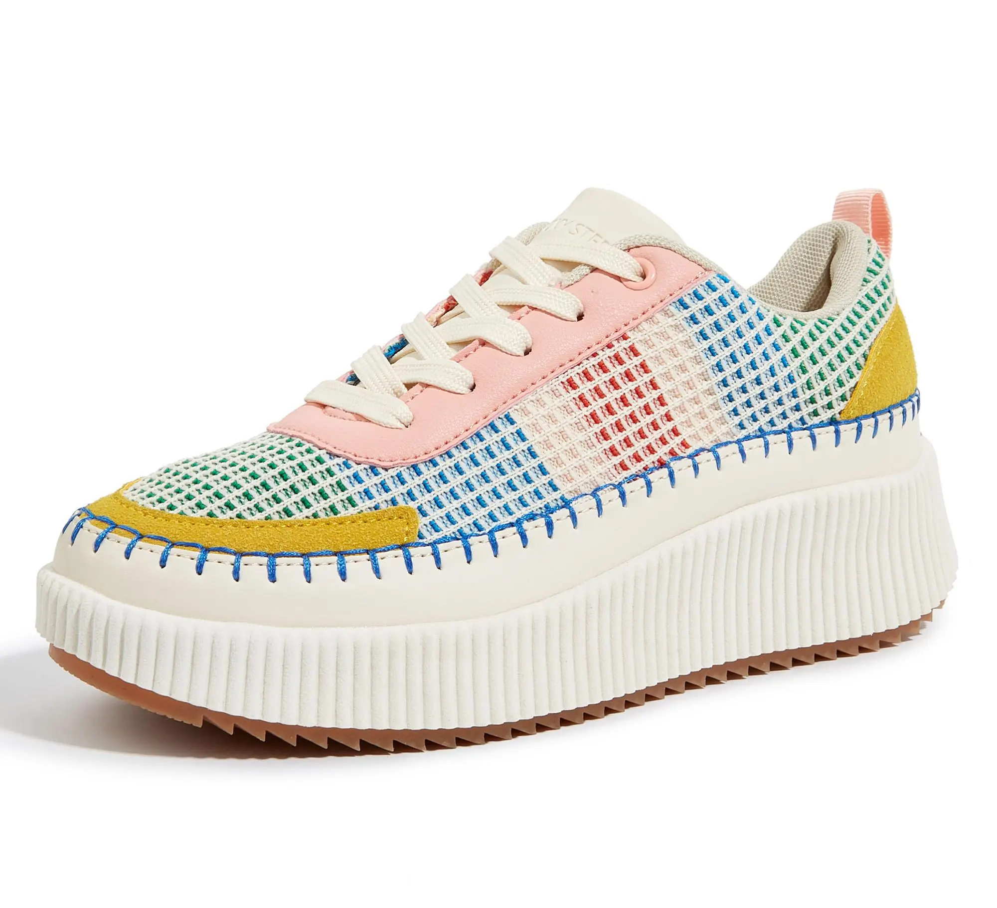 LUCKY STEP Women's Lace-Up Platform Sneakers - Rhinestone, Chunky, Retro Braided, Bedazzled Athletic Casual Trainers - Below the Ankle Sparkly Everyday Walking Shoes, Lace Up Sneaker, Sneakers For Women