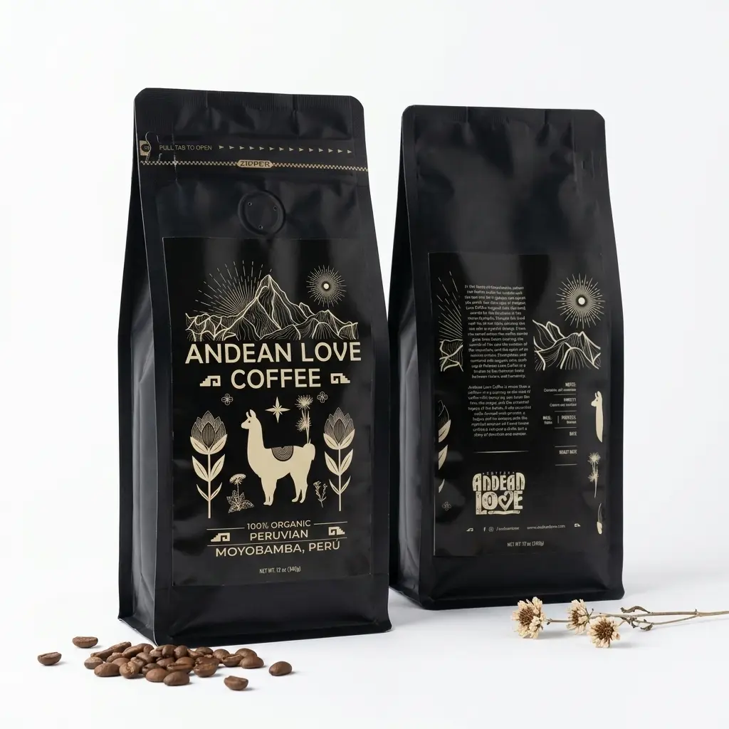 Andean Love Roasted Whole Coffee Beans - 100% Organic Peruvian Arabica Beverage, Single-Origin Moyobamba, Medium Roast, 12oz, Lifeboost Energy Coffee, Dark, coffee spread, Peruvian Roasted Whole Coffee Beans