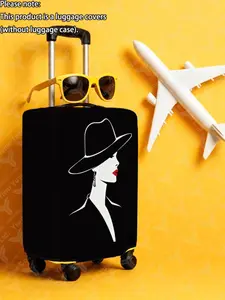 Pattern Suitcase Cover, Plain Print Design, Thick Quality Fabric, for 20-28 Inch Luggage, Essential Travel Accessory