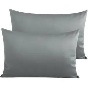 Bedsum 2 Pieces 500 Thread Count Egyptian Cotton  Pillowcases - Soft and Breathable Envelope Closure Pillow Cases