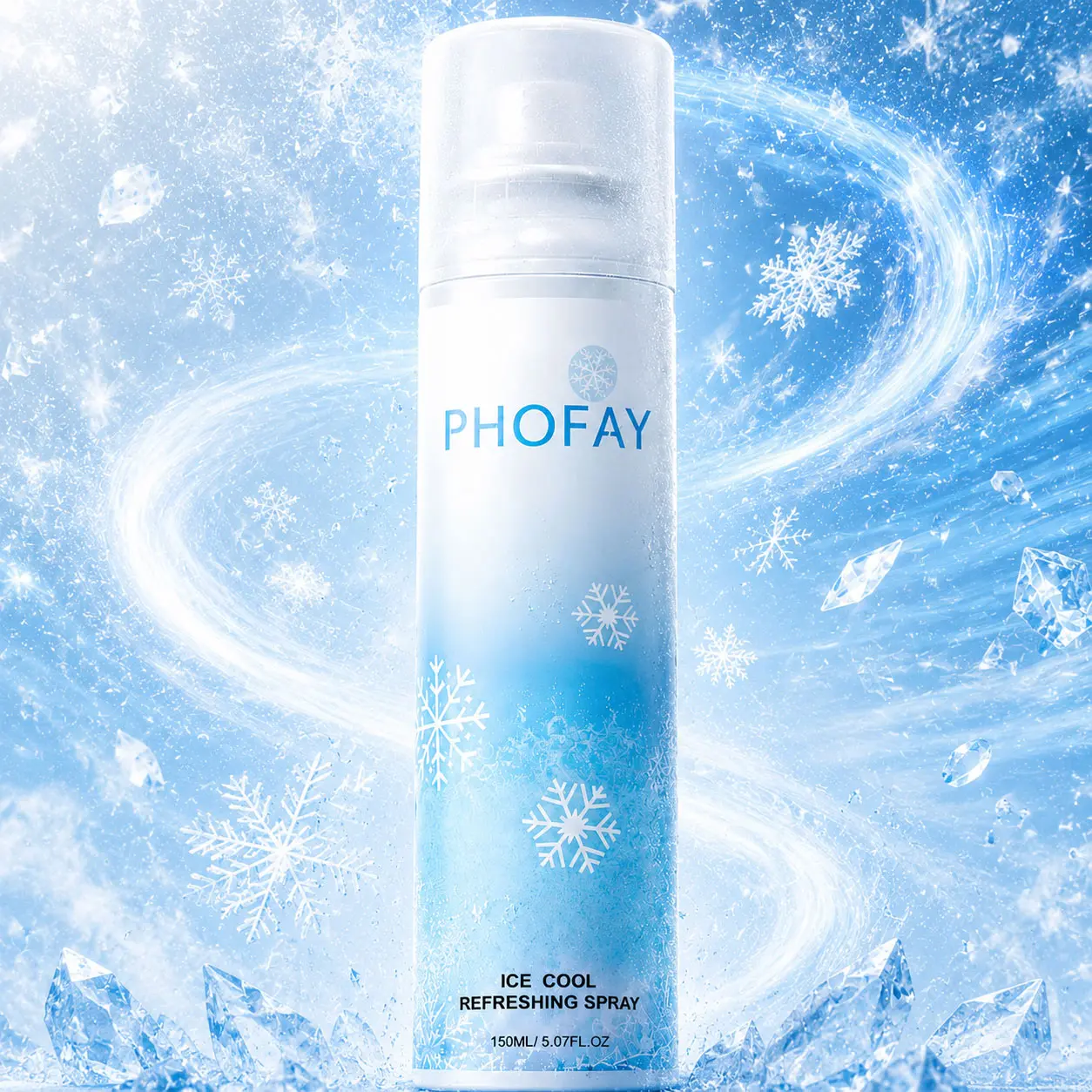 Instant Freeze Spray, Micro-Mist Body Cooling Spray for Portable Cooling Mist for Gym, Travel, Work & Daily Use