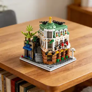 Elegant Hotel Building Model Kit, Home Decor Puzzle Set, Creative Living Accessories, Perfect Gift for Holidays, Unisex Building Block Toys