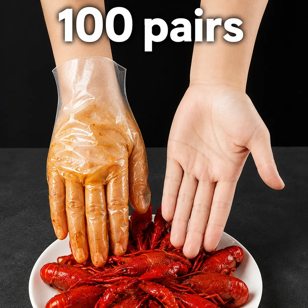 Disposable Transparent Gloves, Suitable for Cooking, Cleaning, Handicrafts, and Hair Dyeing, Protecting Hands
