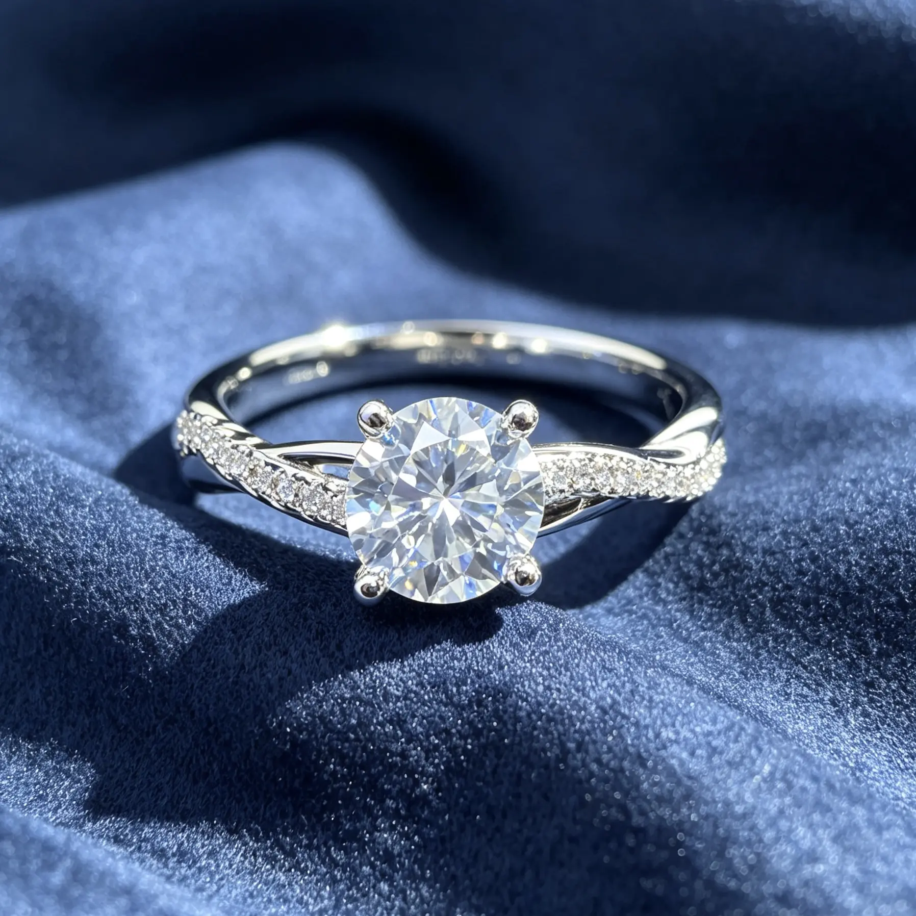 (H)GRA Moissanite Ring Elegant Design & Sparkling Stone Daily Wear Fine Jewelry Women's Fashion