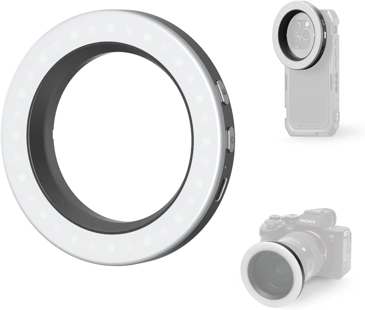 【DealsForYouDays】SmallRig Vibe P30 67mm Ring LED Video Light, Compact Powder-Size Bi-Color Light with High CRI ≥90, Compatible for 67mm Phone Mounts/Cases/Lenses, for Content Creation, Live Streaming