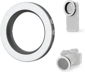 SmallRig Vibe P30 67mm Ring LED Video Light, Compact Powder-Size Bi-Color Light with High CRI ≥90, Compatible for 67mm Phone Mounts/Cases/Lenses, for Content Creation, Live Streaming