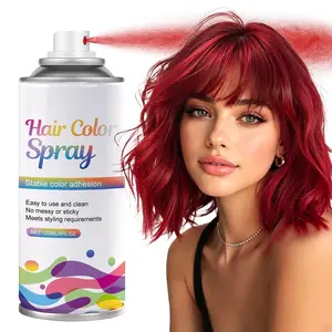 Red Hair Spray, Temporary Hair Color Spray for Kids Women Men, Washable Temporary Red Hair Dye, One-Day Hair Color Wax Natural Hair Strong Style Gel Cream for Cosplay,Christmas Party,Halloween (120ML)