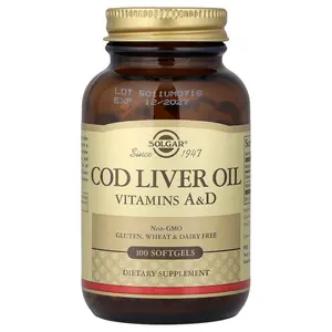 Solgar Cod Liver Oil, Vitamins A & D, 100 Softgels