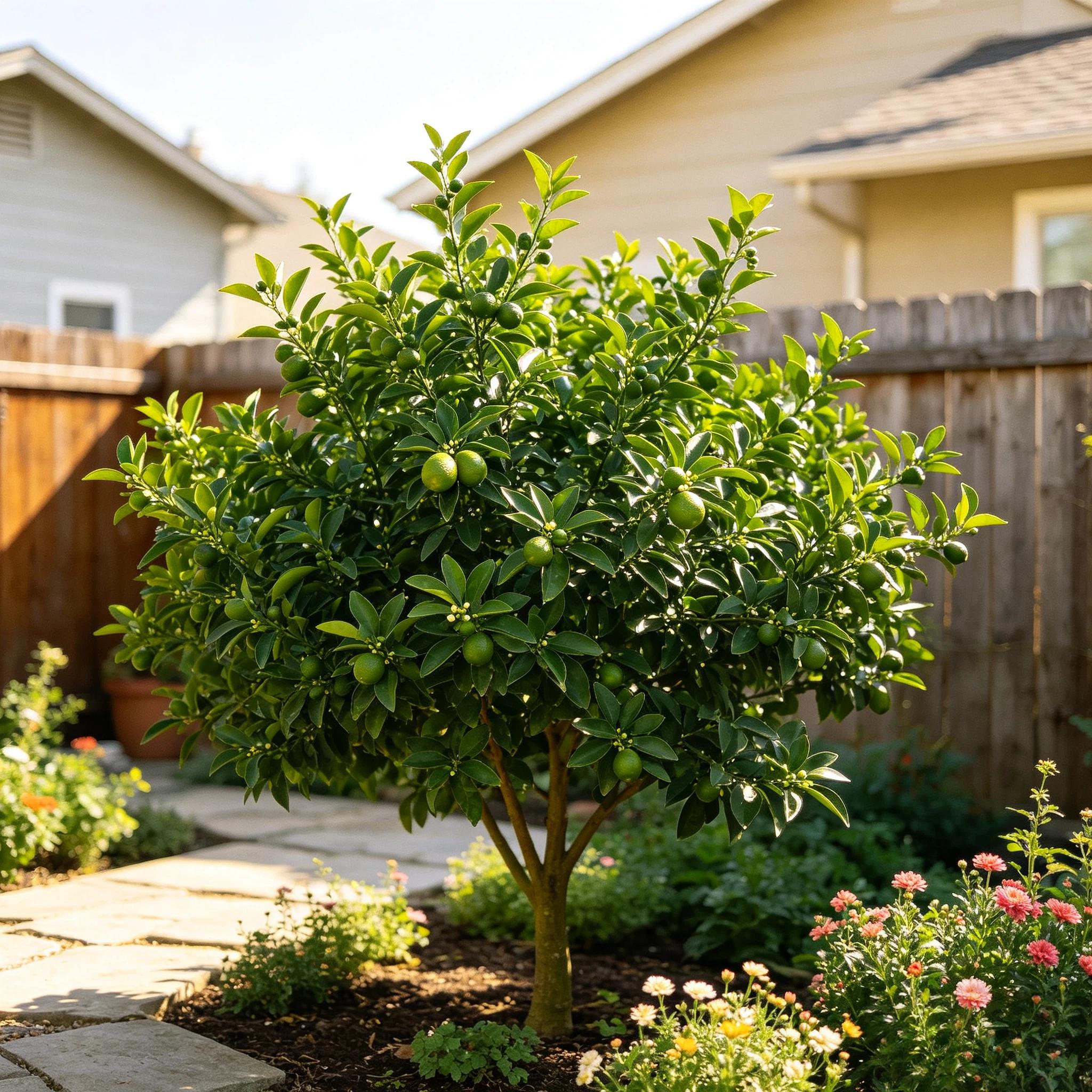 Bare Root Calamondin Sapling, Live Dwarf Citrus × microcarpa, Fragrant Flower & Edible Tiny Lime Fruit, Low Maintenance for Beginner Backyard Gardeners, Patio Potted & Yard Landscape Plant