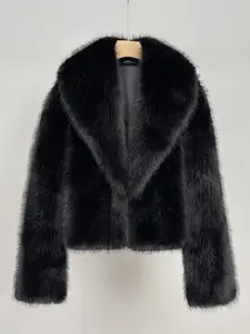 Women's Faux Fur Short Coat, Warm Loose Fit Winter Jacket, High-End Look, New Trendy Design, Perfect for Cold Weather