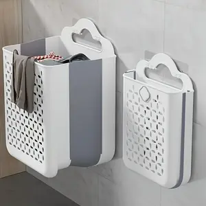 Foldable Storage Basket, Space-Saving Organizer, Portable Wall-Mounted Expandable Basket, Multi-Use Home Storage Solution, Multipurpose Basket, Clothes Basket