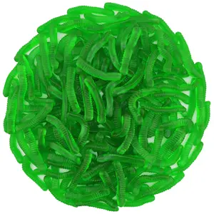 GREEN APPLE GUMMY WORMS 1 POUND BAG