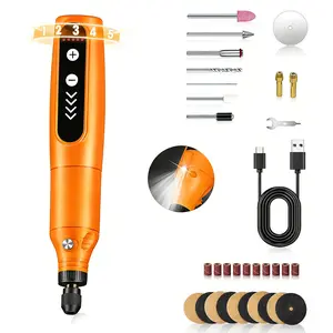 Mini Cordless Rotary Tool Kit 3.7V, 20000RPM, 5 Variable Speed Dremel Tool Kit with 31 Accessories, Craft Rotary Tool for DIY Crafts, Engraving, Sanding, Polishing, Cutting, Trimming, Drilling
