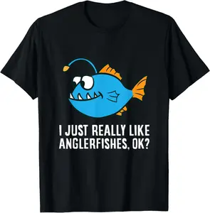I Just Really Like Anglerfishes, Ok? Angler Fish Casual Short Sleeve Cotton T-Shirt