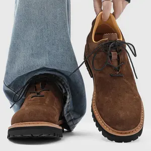 Instant Leg-Lengthening: Vintage Brown Suede Casual Boots for All Styles