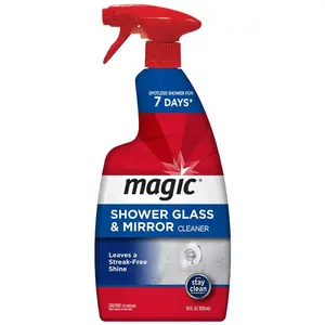 Magic Shower Glass & Mirror stain Cleaner spray , 28 Fluid Ounce (Packaging May Vary) Cleaning laundry Household detergent remover