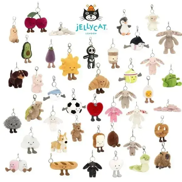 Cute Stuffed Animal Bag Accessory – Soft Plush Keychain for Backpack, Tote Bag, Car Keys & Daily Style
