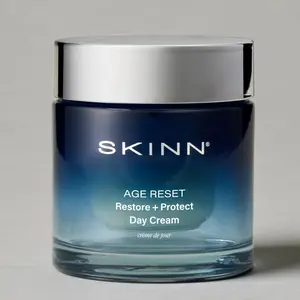 SKINN Cosmetics: Age Reset Restore + Protect Day Cream with Mineral SPF 30 + Peptides + Vitamin C + Chebula | Anti-Aging Moisturizer