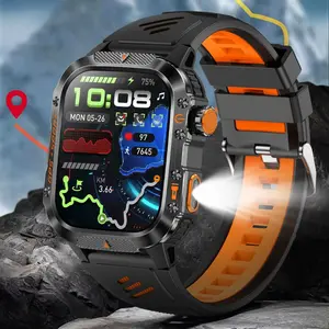 Smart watch heart rate monitoring waterproof bluetooth bracelet outdoor sports smart watch hd fitness wat body battery esspecial offer fashionable GPS Watch with Alexa Built-in Rugged Military Smartwatch with LED Flashlight 3 pro 2 tough