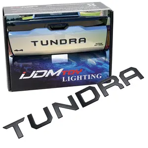 iJDMTOY 6pcs Matte Black Finish 3D Tailgate/Trunk Emblem Letter Pieces For 2022-up Toyota Tundra Car Accessories