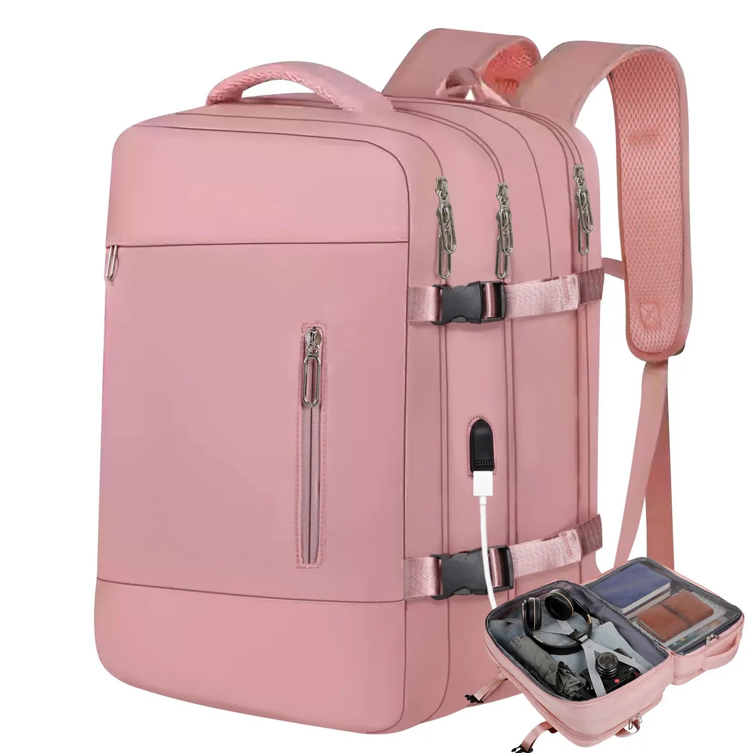 Sturdy Laptop Backpack for Work, Water-Resistant Expandable Laptop Compartment Backpack, 15.6-Inch Personal Item Bag for Men & Women (College School Gift Option), Casual Laptop Bags