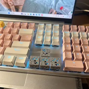 3D Printed Keycaps Minecraft Game Custom Transparent Mechanical Gaming Cool Four Pcs for Cross Keyboard, Ca Prop 65 Compliant, Gaming Keyboard Accessories