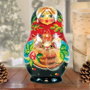 Kitty Cats Matreshka Nesting Hand-Painted Dolls Set of 5 by G. DeBrekht - Pets Dog and Cats Decor - 120059