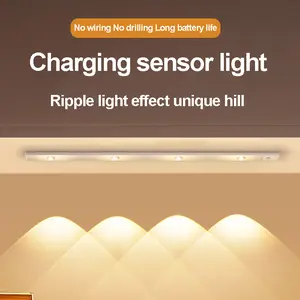 Under Cabinet Light, Wireless Motion-Sensor LED Light Bar, Rechargeable Magnetic Night Light for Corridor Kitchen Cabinet Stairs Hallway Wardrobe Home Room Decor Adjustable Rgb Lighting