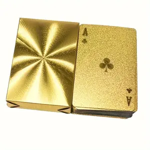 Luxurious Matte Gold and Poker Cards, Durable Surface, Smooth Edges, Ideal for Games, Perfect Gift Set, Adult Gaming Essentials, Card Deck