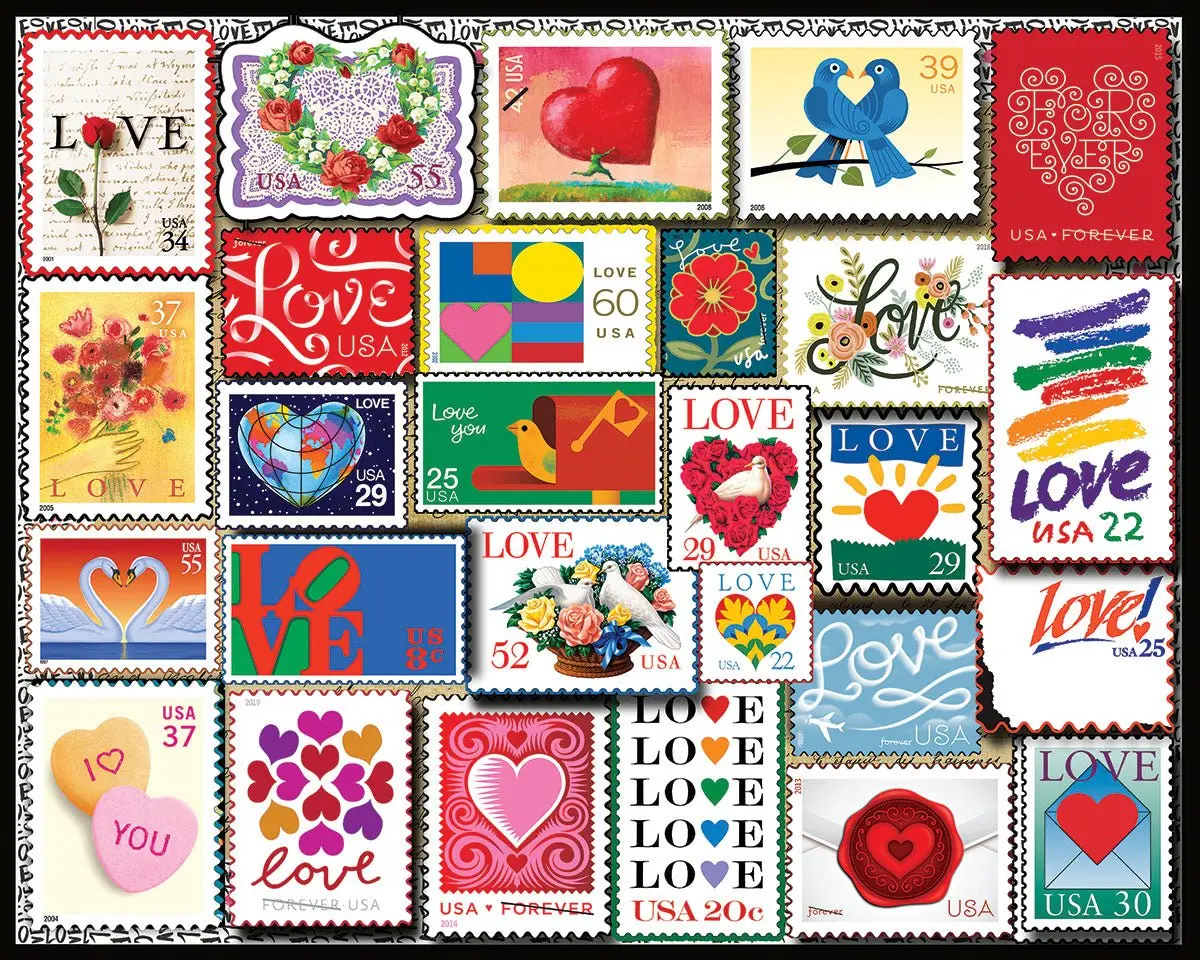 Love Stamps (1510pz) - 1000 Pieces