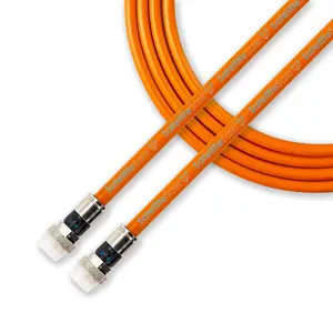 SatelliteSale Outdoor RG6 Coaxial 1800 Mhz Underground Burial Flooded Cable Universal Wire Polyethylene Orange Cord 100 Feet