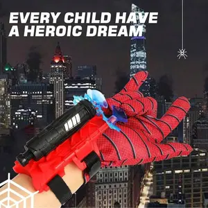 Fun Decoration Spider Web Shooter Toy, Hero Launcher Wrist Toy Set, Role-Playing Launcher Bracket Accessories, Wall Sticking Soft Elastic Funny Toy, Imaginative Play, Enhanced Playtime, Accessory Kit, Imagination Play