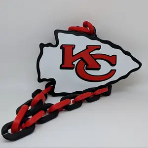 Kansas City Chiefs Oversized Pendant Necklace -  8x6 inches