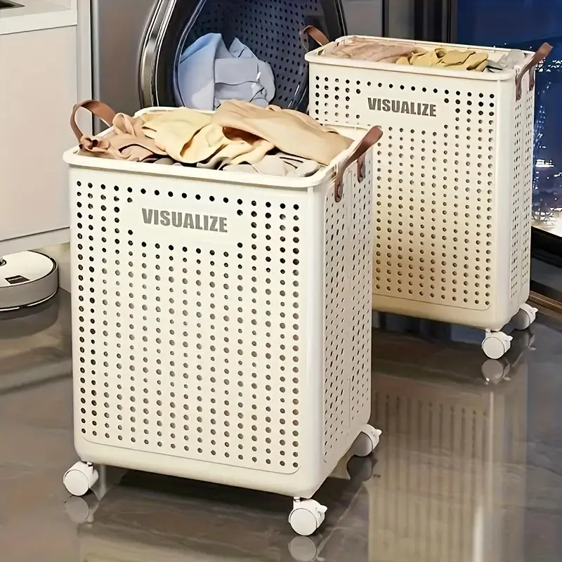 15.8/20Gallon Foldable Laundry Hamper with Wheels - Multi-Size Dirty Clothes Basket for Laundry, Ironing, And Storage - Versatile Organizer for Dorms, Bathrooms, Bedrooms, And Homes - Practical And Decorative Gift for Any Occasion