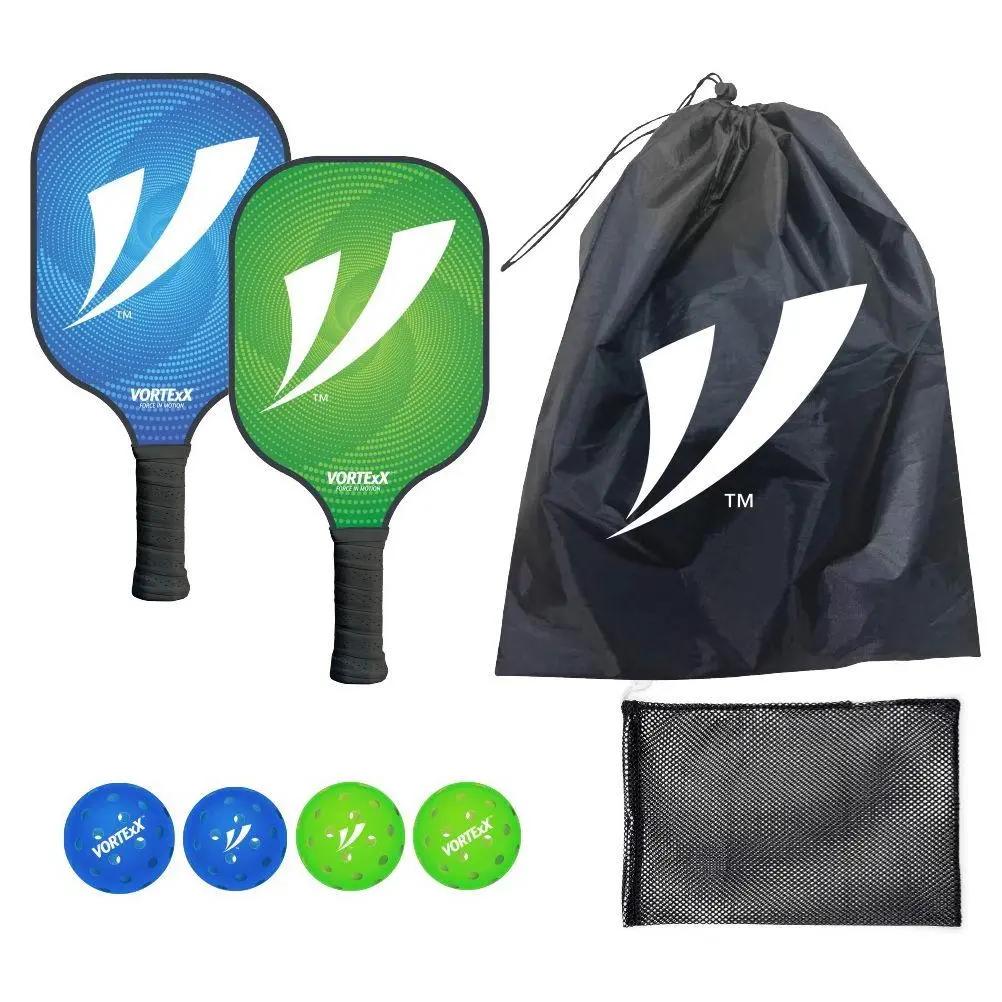 VORTExX 8-Pc Deluxe Pickleball Set with 2 Paddles VORTExX 8-Pc Deluxe Pickleball Set with 2 Paddles