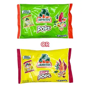 Jarritos Pops - Spicy or Sweet Assorted Pack Naturally Flavored Lollipop Candy, Mexican Candies, Dulces Mexicanos, Snack, Treat, Suckers Bonbon Sugar