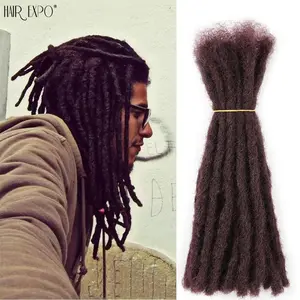 Genuine Dreadlocks Synthetic Handmade Pure Color  wigs Reggae Crochet Extension Hair Braids For Black Women or Men Hair Expo