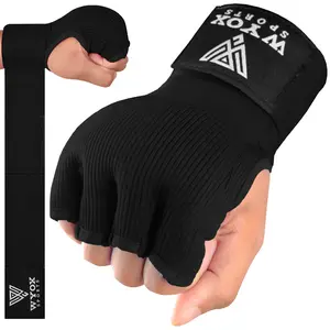 WYOX Gel Boxing Hand Wraps – Padded Inner Gloves with 75 cm Wrist Strap for Boxing, MMA & Muay Thai | Quick Slip-On Knuckle Protection for Heavy Bag, Sparring & Gym Training