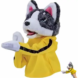 Husky Boxing Plush Dog – Cute Interactive Toy for Kids & Pets, Fun Desk or Gift Toy